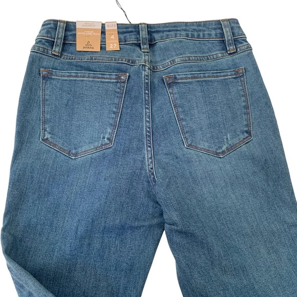 Prana Mid Rise Sienna Stretch Denim Skinny Jean Blue Size 27 NWT - Picture 10 of 16